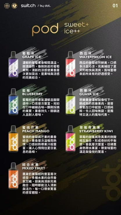 Dotmod Switch 佩特里 換彈式 煙彈 主機 一盒2入